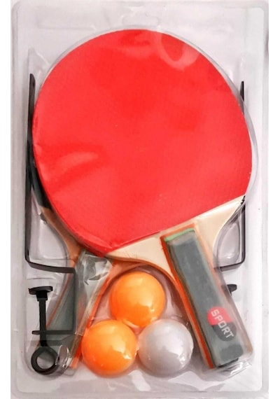 İnci Paketi Masa Tenis Seti 2 Raket 3 Top Ve File