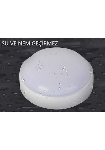 Horoz Artos 15w Yuvarlak Beyaz Led Nem Su Geçirmez Banyo Bahçe Modern Tavan Lambası Beyaz Işık 6500k Beyaz