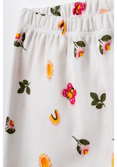 Hafy Baby Güneş Ve Çiçek Baskılı, Pamuklu, Kız Bebek/ Çocuk Pijama Takımı Çok Renkli