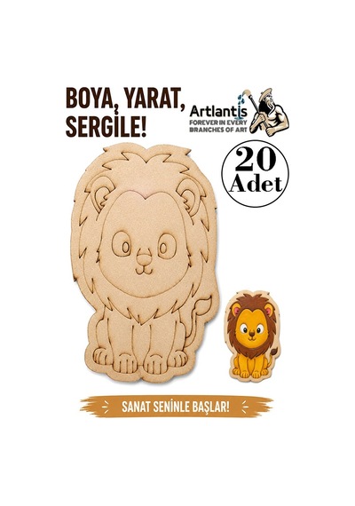 Ahşap Boyama Hayvanlar 20 Adet 10x15 Set2 Hayvan Boyama Figürü Etkinlik Çocuk Gelişim Motor Beceri Anasınıfı Kreş