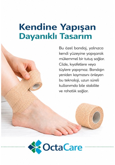 Octacare Kendinden Yapışkanlı Bandaj 7,5 Cm X 4,5 12 Adet