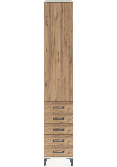 Hyperion Dolap 2 Raflı 5 Çekmeceli Tek Askılı 44x44x243 Aytaşı-çam Aytası