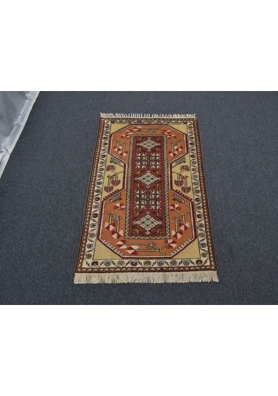 Zehra Abla Halı Vintage El Dokuma Ender Bozalan Milas Muğla Yün Halı 7364 Çok Renkli