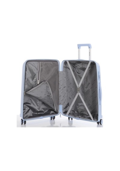 Mçs Bavul Büyük Ve Kabin 2li Set Kırılmaz Silikon Valiz V305 Bebemavi Bebe Mavisi