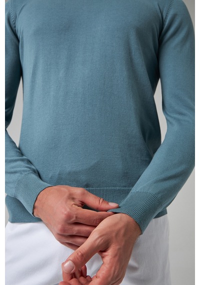 D's Damat Ds Damat Slim Fit Petrol %100 Pamuk Kazak 9hc061031000d Petrol