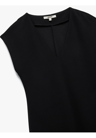 Koton Bürümcük Kumaş Slim Fit Kolsuz Midi Boy V Yaka Bodycon Elbise Siyah 5sak80329ek Siyah Koton Bürümcük Kumaş Slim Fit Kolsuz Midi Boy V Yaka Bodycon Elbise Siyah 5sak80329ek Siyah
