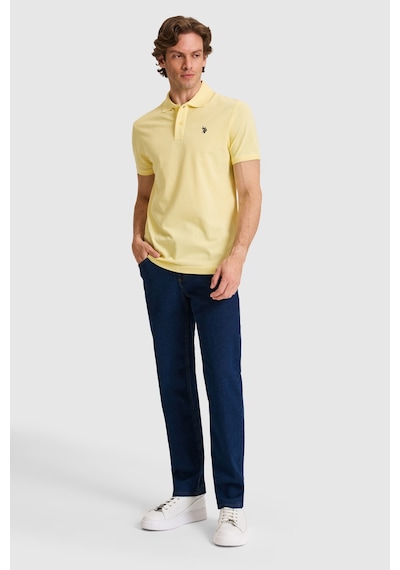 U.s. Polo Assn. Erkek Açık Sarı Tişört Basic 50322347-vr004 Acık Sarı