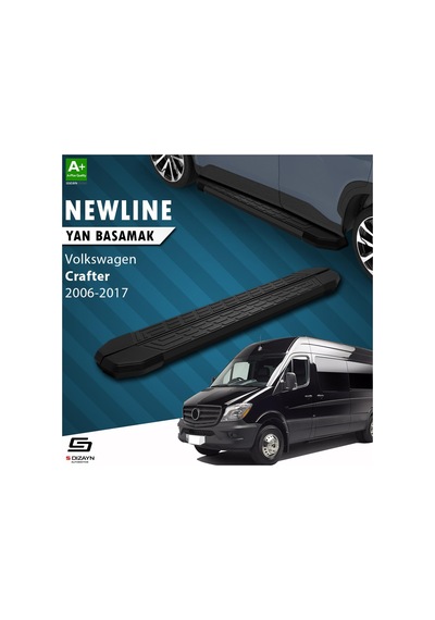 S-dizayn Vw Crafter Van Newline Siyah Yan Basamak 263 Cm 2006-2017 A+ Kalite