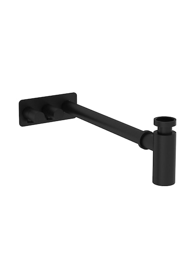 VitrA Origin Lavabo Sifon Seti Asimetrik Rozetli Mat Siyah A4515636 Siyah
