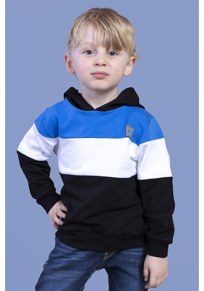 Toontoy Kids Toontoy Erkek Çocuk Kapüşonlu Garni Detaylı Sweatshirt Siyah