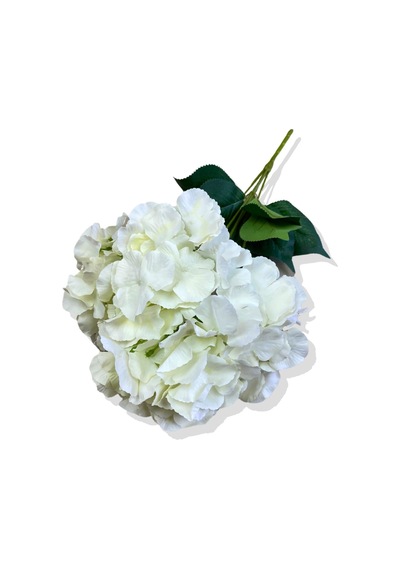 Cihan Çiçekçilik Yapay Beyaz Ortanca Demeti 35 Cm 5 Dal Beyaz- Yeşil