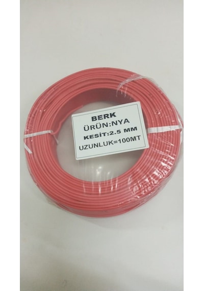 2.5 Mm Kırmızı Nya Kablo 100 Metre Tam Kesit Tesisat Kablosu 1