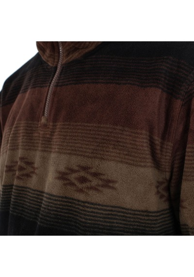 Hurley Hurley Mesa Windchill 1/4 Zip Erkek Kahverengi Polar 862 Kahve