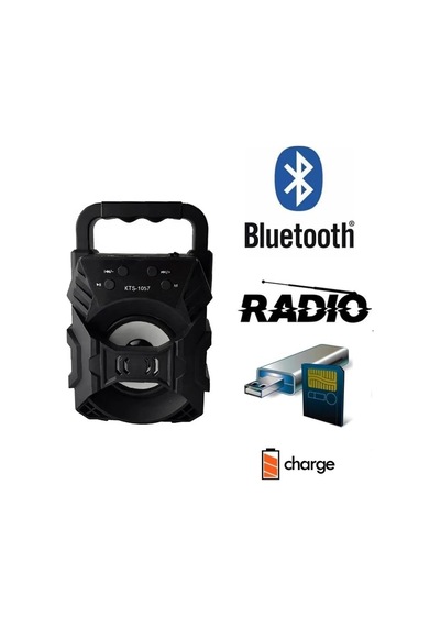 Bluetooth Hoparlör Led Işıklı Fm Radyo Kablosuz Hoparlör Usb Flash-hafıza Kart Giriş Ses Bombası 1057, Teknosepe