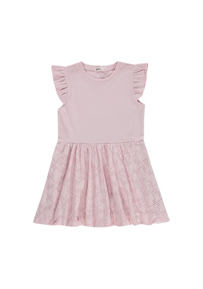 Civil Girls Balon 6-9 Yaş Elbise - Pembe