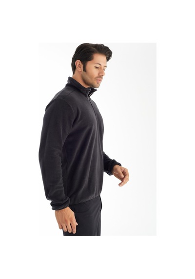 Crozwise Yarım Fermuarlı - Erkek Antrasit Spor Polar - 6036-06