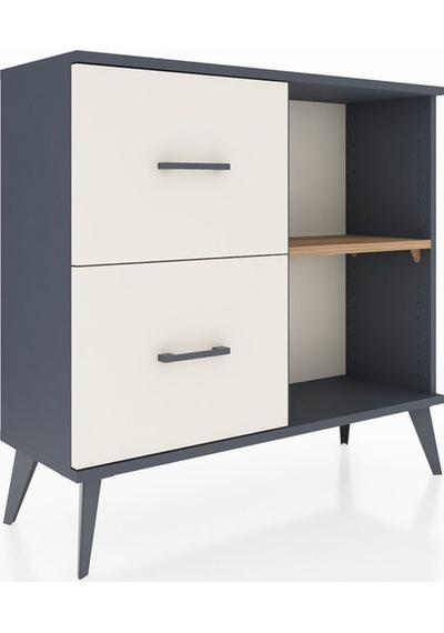 Arges Şifonyer Tek Raflı 2 Çekmeceli 88x30x80 Antrasit-çam/aytaşı Çam/aytaşı Arges Şifonyer Tek Raflı 2 Çekmeceli 88x30x80 Antrasit-çam/aytaşı Çam/aytaşı