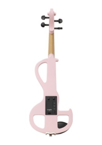 Kinglos Kng Mıds-b1807 Elektro Keman 4/4 Pembe Profesyonel - Silent Kulaklık Çıkışlı Sessiz Çalışma Modu, Kristal Netliğinde Tonlar
