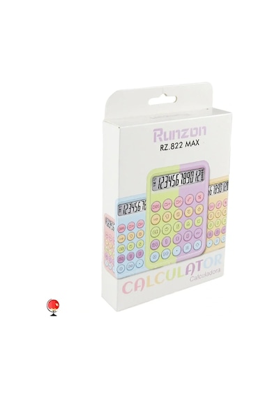 Runzon Renkli Hesap Makinesi Yuvarlak Uçlu 12 Hane Mavi Rz-822 4741 Açık Mavi