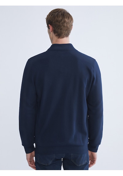 LC Waikiki Lc Waıkıkı Lacivert Dik Yaka Erkek Fermuarlı Sweatshirt