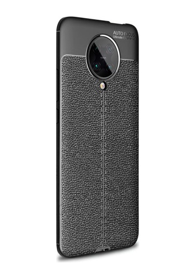 Microsonic Xiaomi Redmi K30 Pro Kılıf Deri Dokulu Silikon