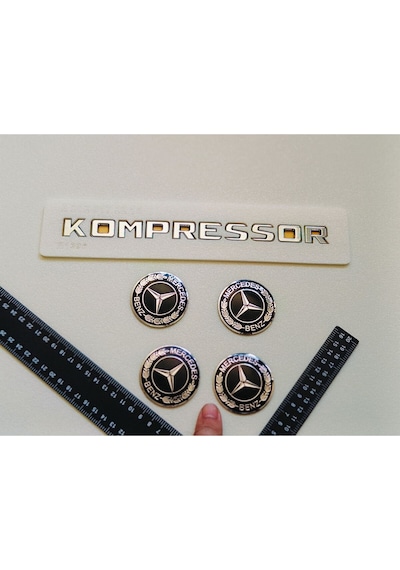 A160 Uyumlu Kompressor Krom Bagaj Yazısı Ve Jant Arması Seti 3m 3d Abs