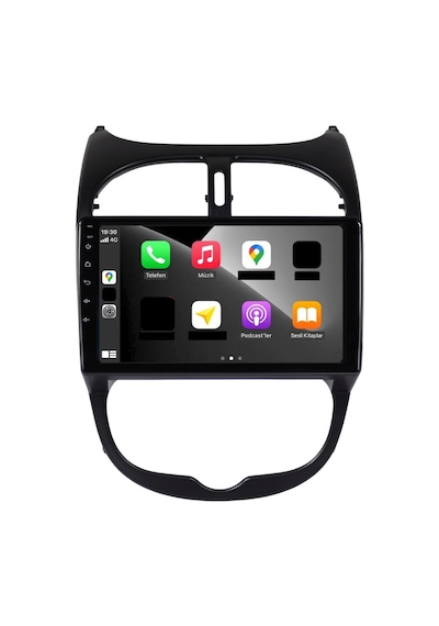 Navix V8 Turbo 4-64 Peugeot 206 1998-2010 Android Multimedya Carplay Sistemi 9"