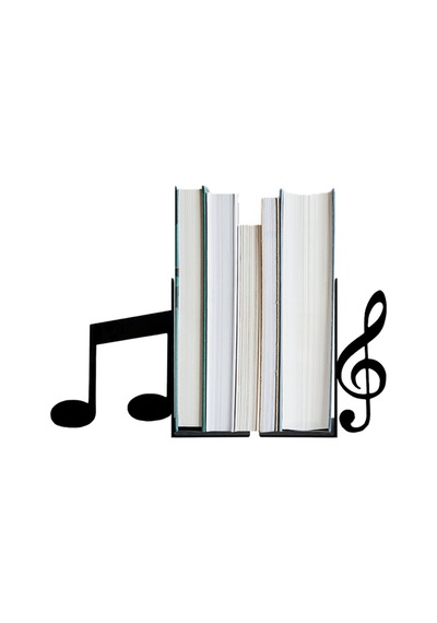 Hobi Demir Sanat Notalar Figürlü Dekoratif Metal Kitap Tutucu