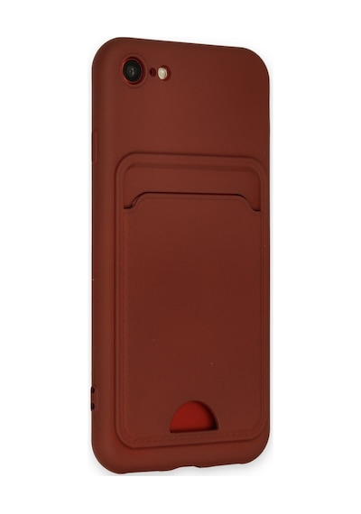 Apple iPhone Uyumlu 7 Kılıf Kelvin Kartvizitli Silikon - Bordo Bzsxx00 1