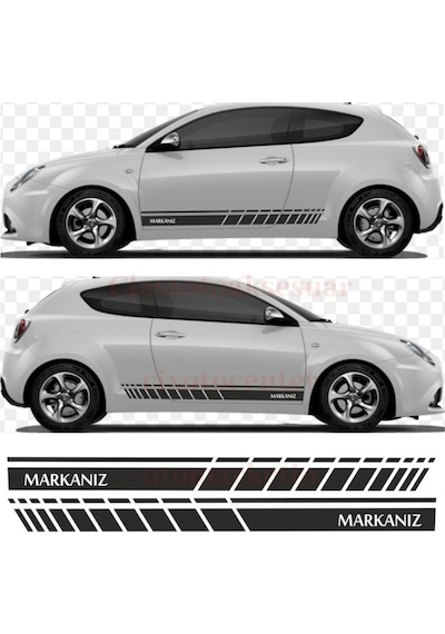 Size Özel Yan Şerit Oto Sticker