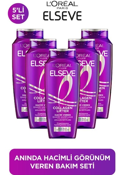 L'Oreal Paris Collagen Lifter Hacim Veren Saç Bakım Şampuanı 5 x 300 ML