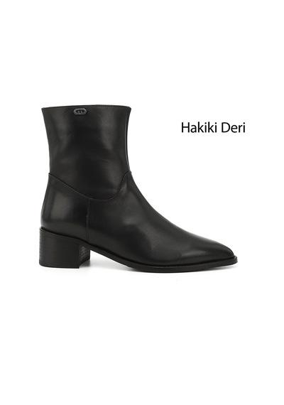 Gönderi(R) Gönderi R Kadın Siyah Fermuarlı Sivri Burun Hakiki Deri Bot Gkzb13453433 Siyah