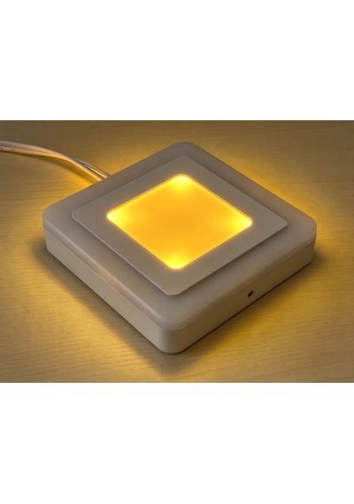 Kare Sıva Üstü Led Spot Armatür 9 Watt Çift Renk Üç Kademe Kırmızı Günışığı Gece Lambası
