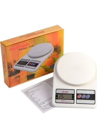 Dijital Hassas Lcd Ekran Terazi 10 Kg Gr Sf-400 5332 Açık Bej