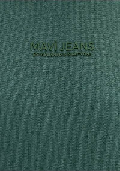 Mavi Jeans Detaylı Yeşil Erkek Sweatshirt M0s10586-71874