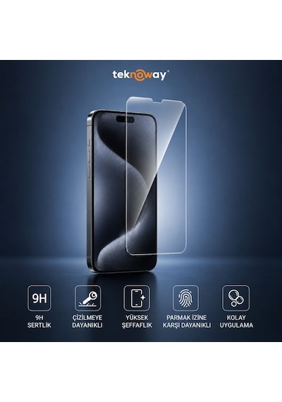 Tw Apple iPhone Uyumlu 16 Plus / 15 Plus Antistatik Ekran Koruyucu Ultra Hd