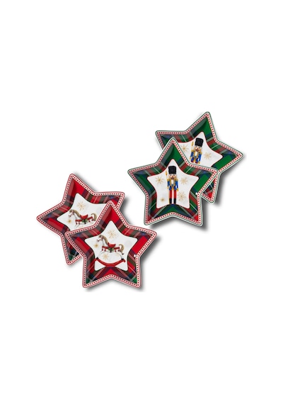 Korkmaz Jolly Collection 4lü Yıldız Çerezlik A640-06 Çok Renkli