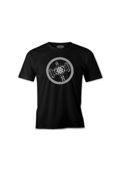 Viking Hammer Logo Siyah Erkek Tshirt 001