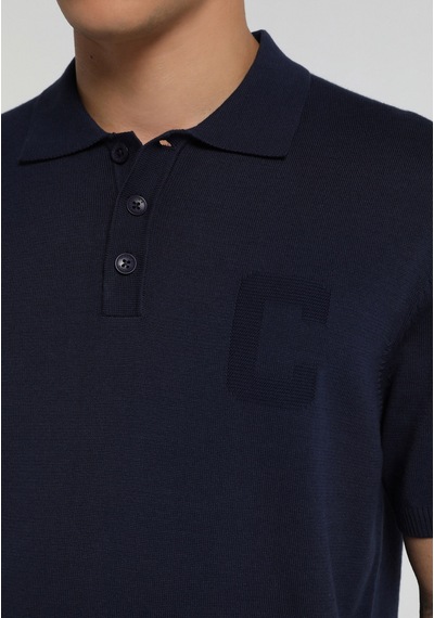 Colin's Colins Regular Fit Polo Yaka Jakarlı Erkek Lacivert Kısa Kol Kazak Cl1081649 Q1.v2 Nav