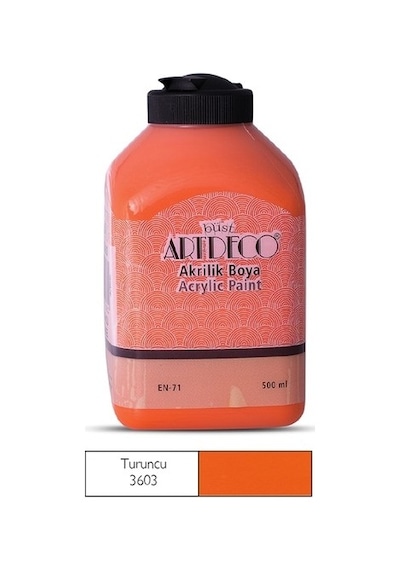 Artdeco Akrilik Ahşap Boyası 500 Ml 3603 Turuncu