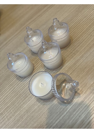 Bernami Mumluk Şamdanpinterest Hediyelik Mum 5 Li Set Mika Kutuda, Kapaklı Diğer
