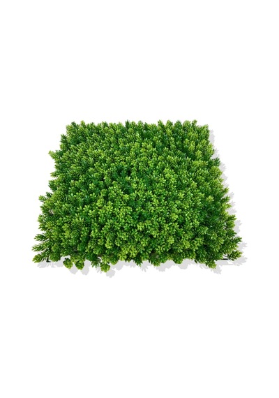 Cihan Çiçekçilik Yapay Çamdalı Bitki Duvar Kaplama 50x50 Cm Açık Yeşil Beyaz- Yeşil