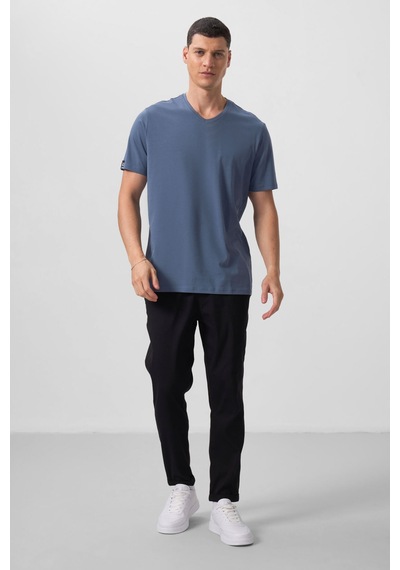 Tommylife Standart Fit Basic V Yaka 3lü Paket Siyah-beyaz-petrol Erkek T-shirt 87912 Siyah-beyaz-petrol