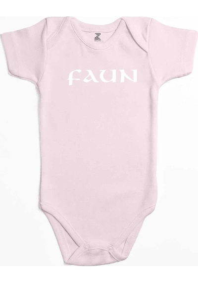 Zepplin Giyim Faun Text Logo Sarı Bebek Body Zıbın