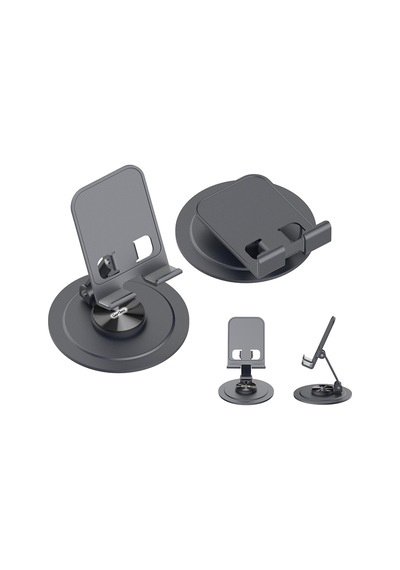 Go Des Gd-hd371 Ayarlanabilir Katlanabilir 360 Derece Dönebilen Telefon Ve Tablet Standı Gri