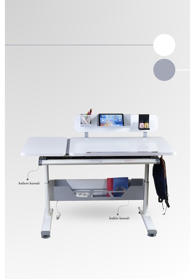 Vega Standart Yükseklik Ve Eğim Ayarlı, Çekmeceli Modern Bilgisayar, Ofis Ve Çalışma Masası Gri Gri Vega Standart Yükseklik Ve Eğim Ayarlı, Çekmeceli Modern Bilgisayar, Ofis Ve Çalışma Masası Gri Gri