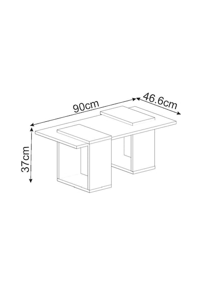 Matris Modern Orta Sehpa Geometrik Tasarım Ve Şık Detaylar Gordion Mermer/gri