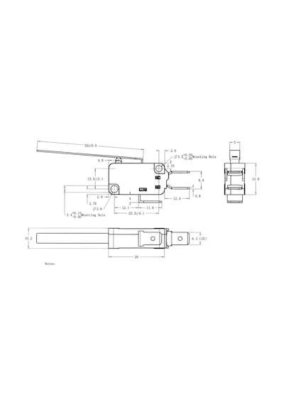 Ic-176a Micro Switch Uzun Palet 16a