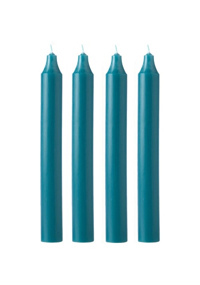 4 Lü Turkuaz  Fener Şamdan Mum