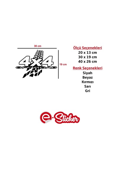 4X4 Off Road Sticker Lastik Izi Oto Araba Sticker (358292418)